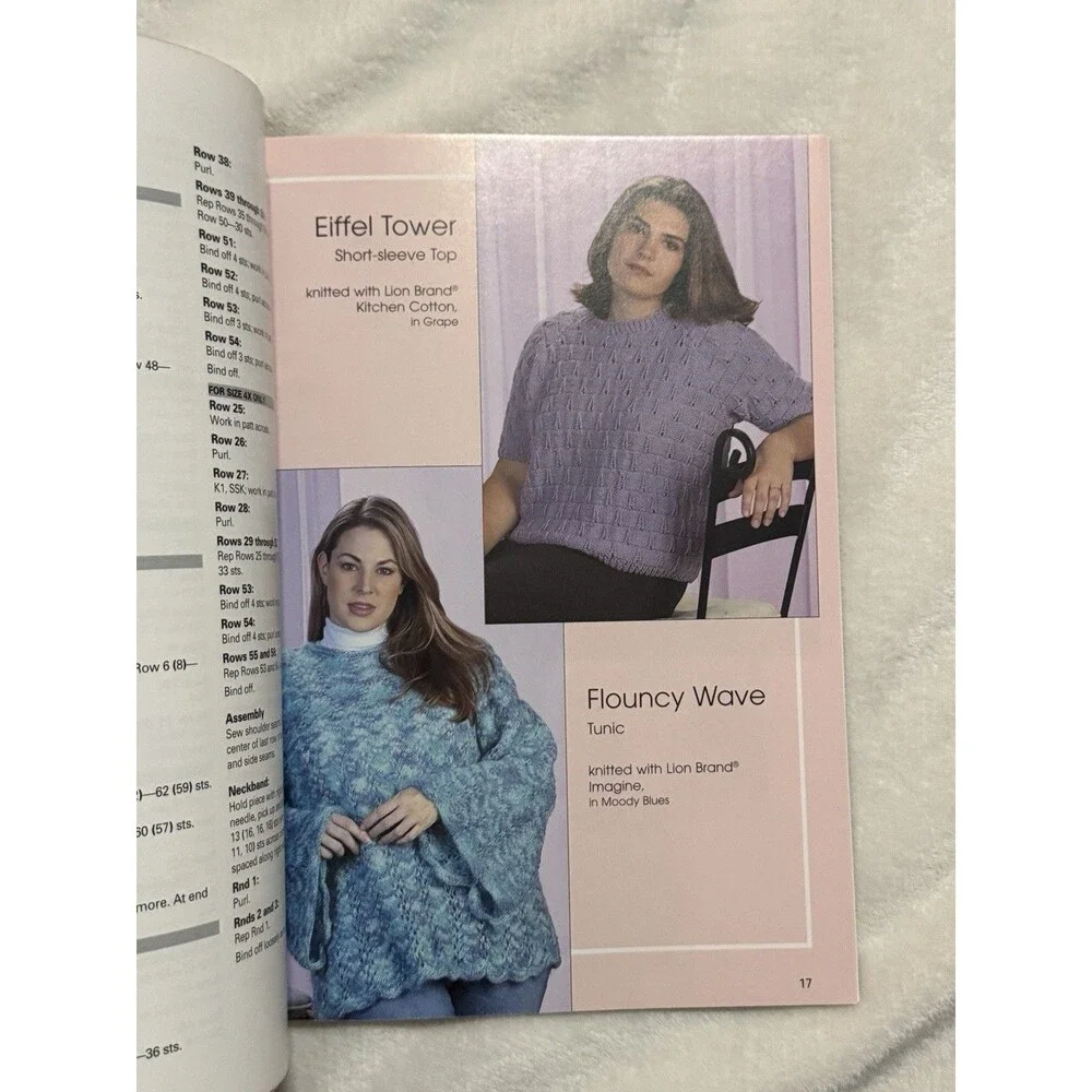 Plus Size Sweater Wardrobe Knitting Pattern Book Sizes 14 4X Kathleen Johnson